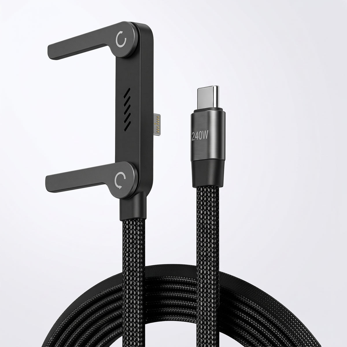 240W C-to-C Charging Cable with Built-In Stand